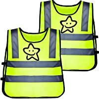 Kupink 2PCS Chaleco Reflectante Bicicleta para Niños Chaleco Reflectante Coche para Actividades Nocturnas al Aire Libre…
